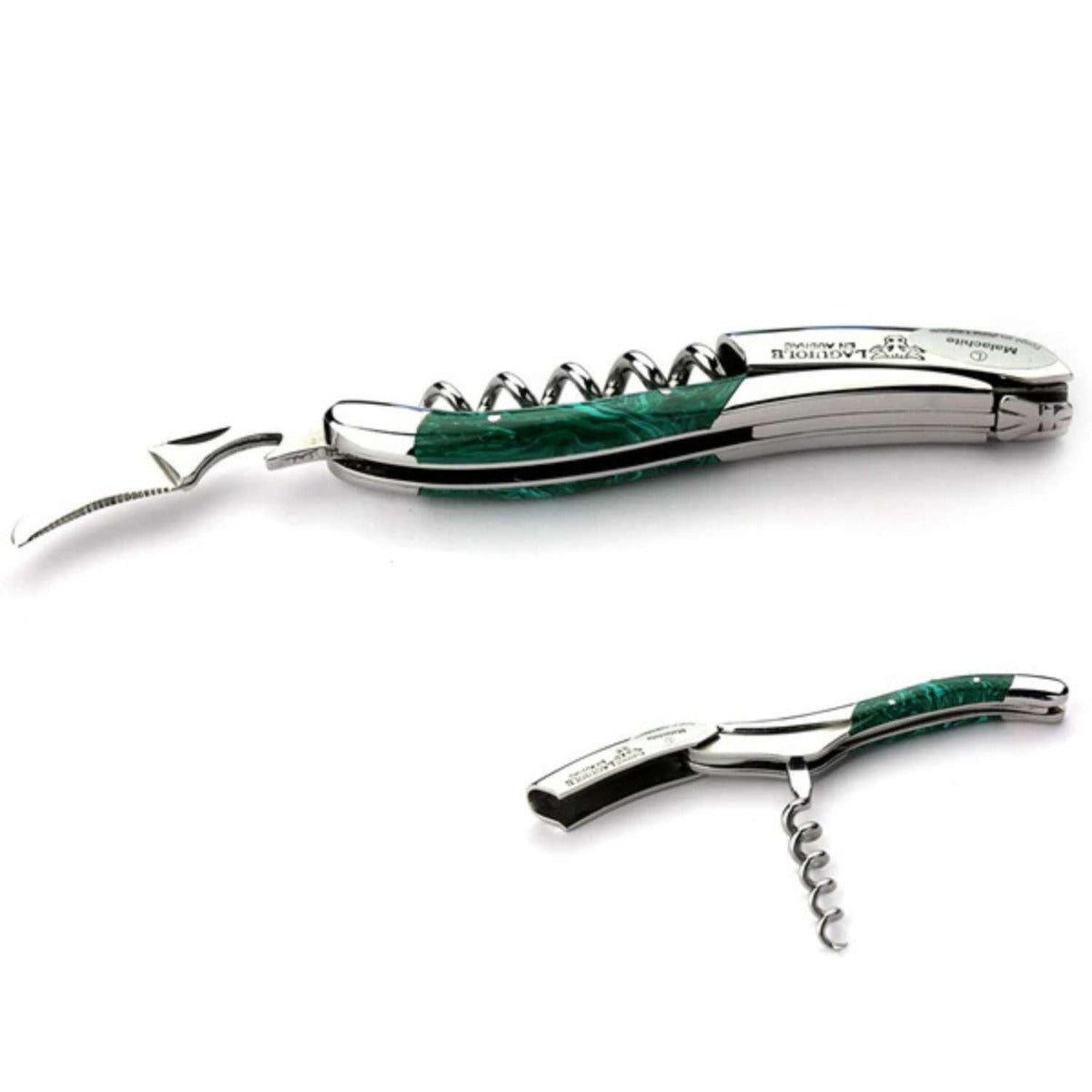Laguiole en aubrac Handcrafted Corkscrew Genuine Malachite Handle Laguiole en Aubrac SOM99PMI