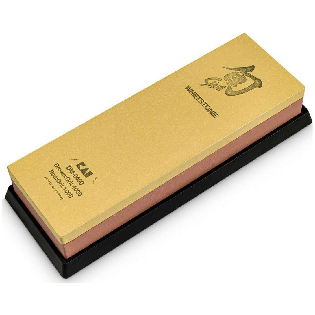 KAI Whetstone #1000/#4000 With Base Shun DM-0400