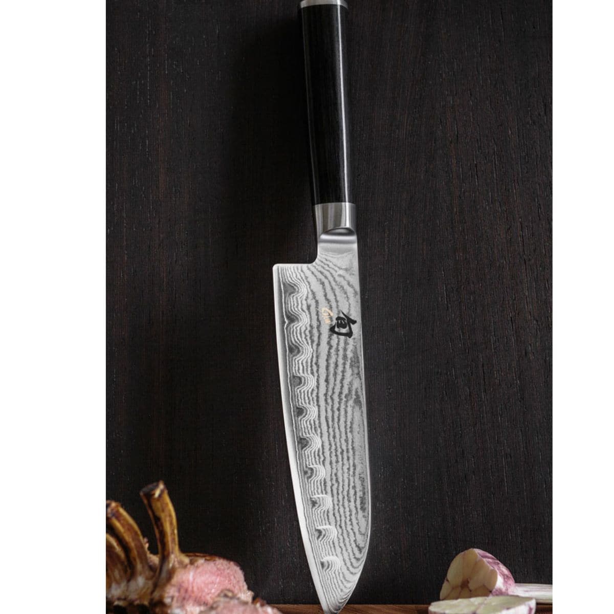 KAI Damascus Santoku Knife 18 cm For Left Handed Shun Classic DM-0702L