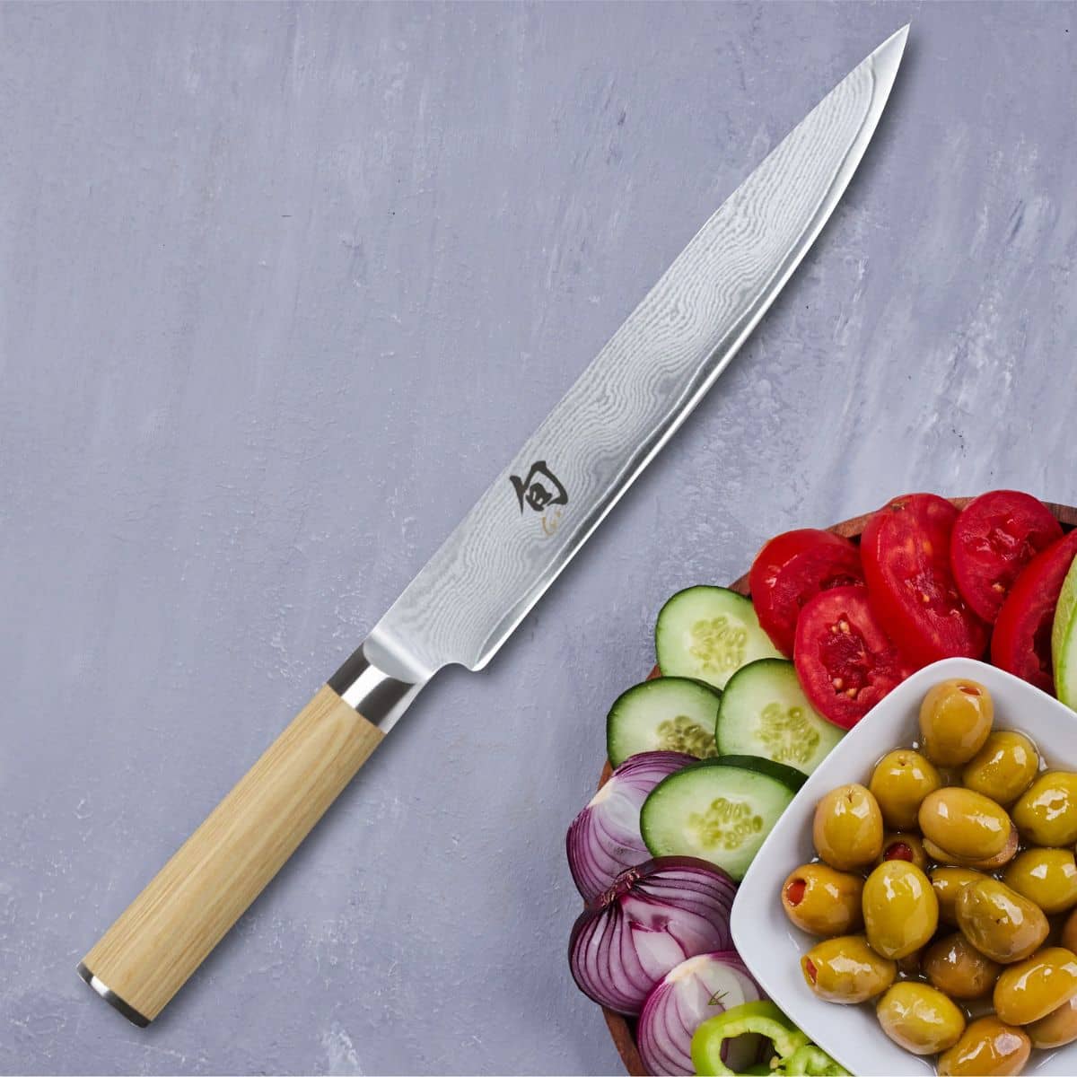 KAI Damascus Fillet Knife 23 cmShun Classic White DM-0704W