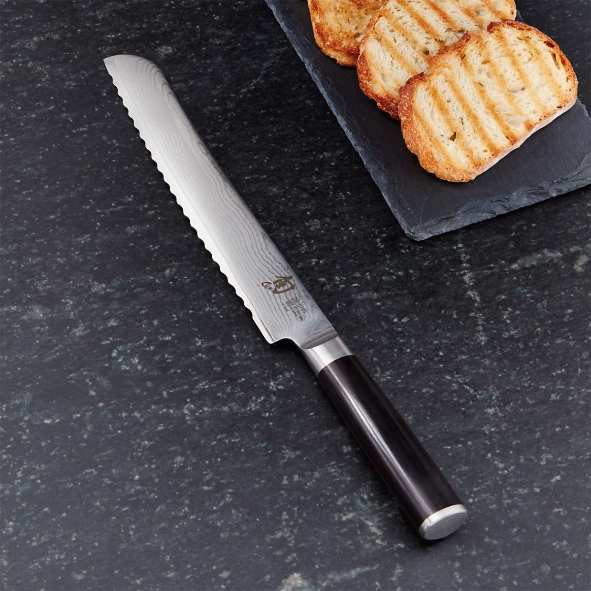 KAI Damascus Bread Knife 23 cm Shun DM-0705