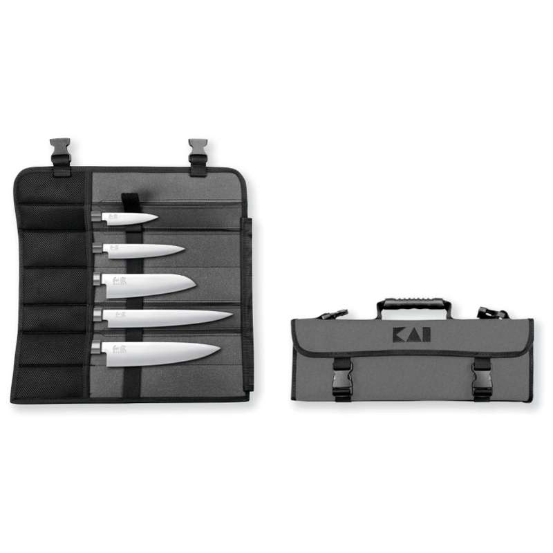 KAI Chef's Knives 5 pcs Set And Transportation Case Wasabi
