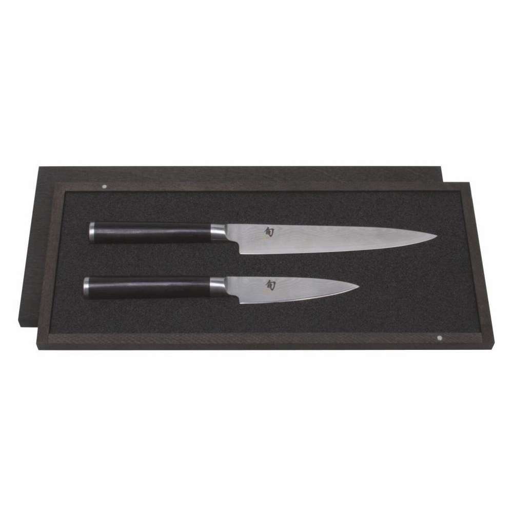 KAI Damascus Knives 2 pcs Set Shun Classic DMS-210