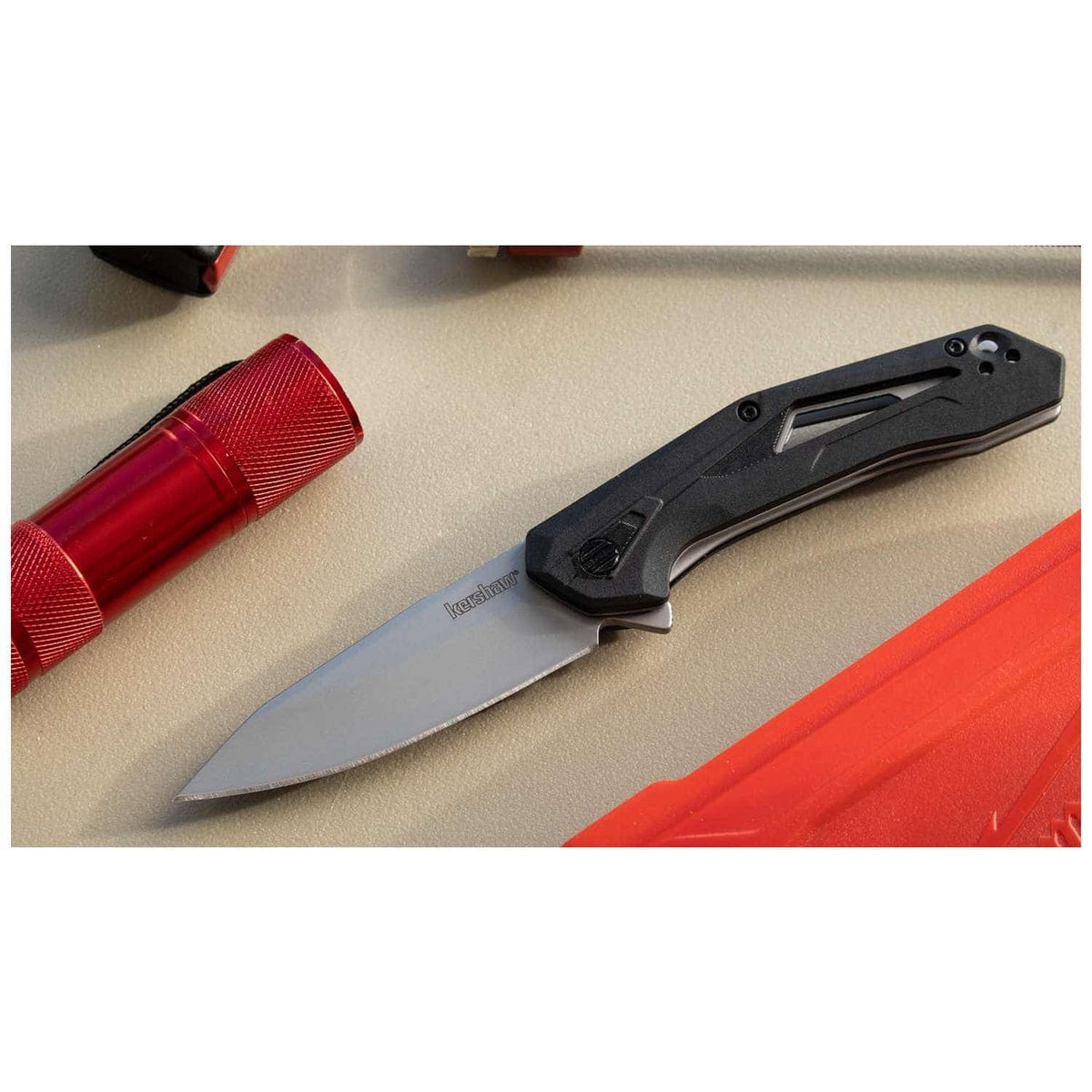 Kershaw Airlock Bead-Blasted Pocket Knife 8 cm Black Handle 84 gr 1385X