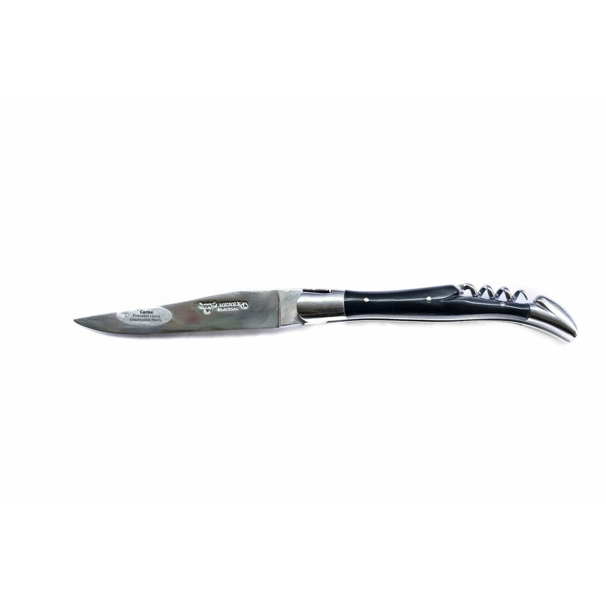 Laguiole en aubrac Folding Knife 12 cm with Corkscrew Horn Handle Laguiole en Aubrac L0312CPI