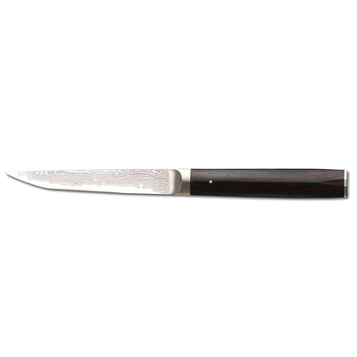 Tojiro Damascus Steak Knife 8 cm Ebony Wakisashi Handle FD-1000