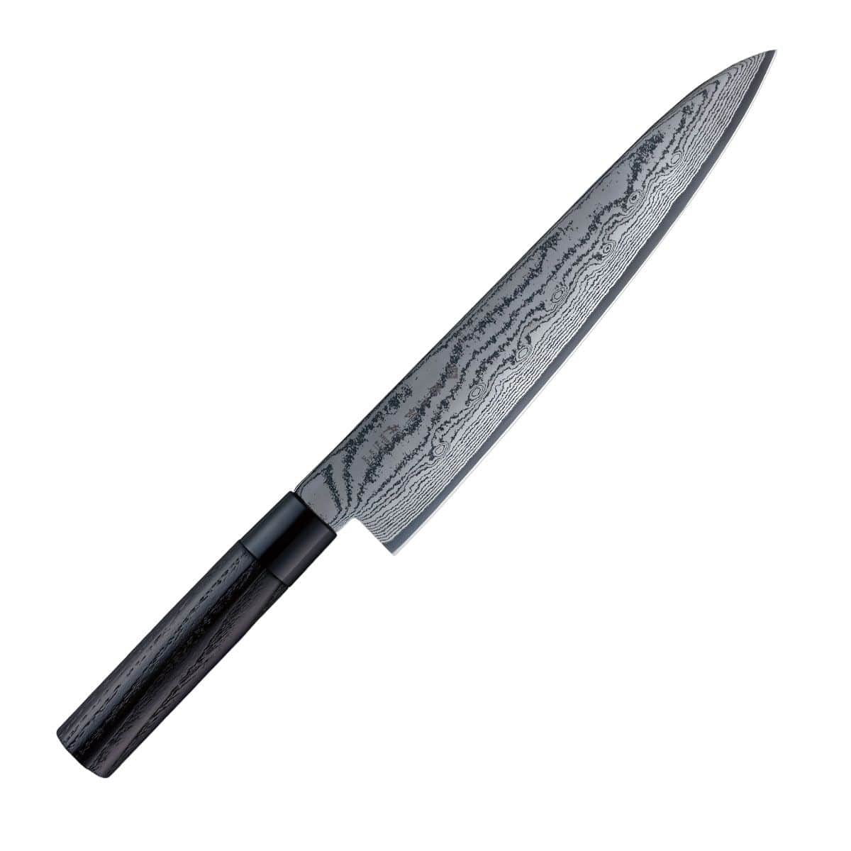 Tojiro Damascus Chef's Knife 27 cm Chestnut Handle Shippu Black FD-1596