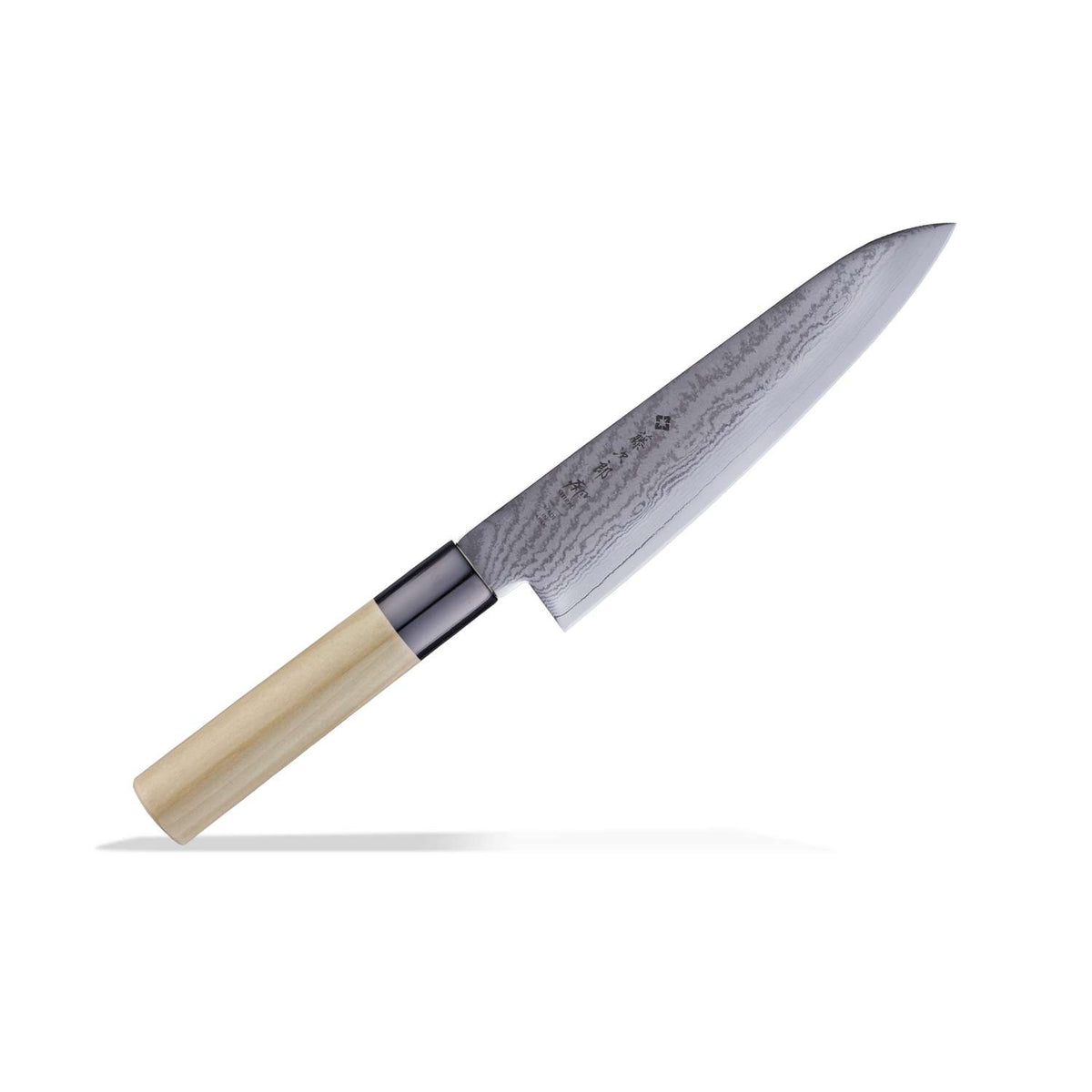 Tojiro Damascus Chef's Knife 18 cm Magnolia Handle Shippu White FD-593