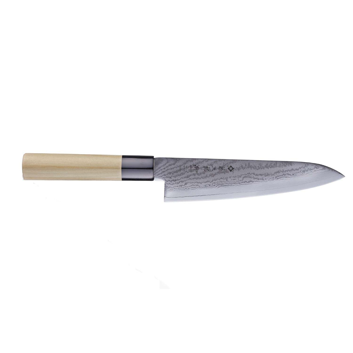 Tojiro Damascus Chef's Knife 18 cm Magnolia Handle Shippu White FD-593
