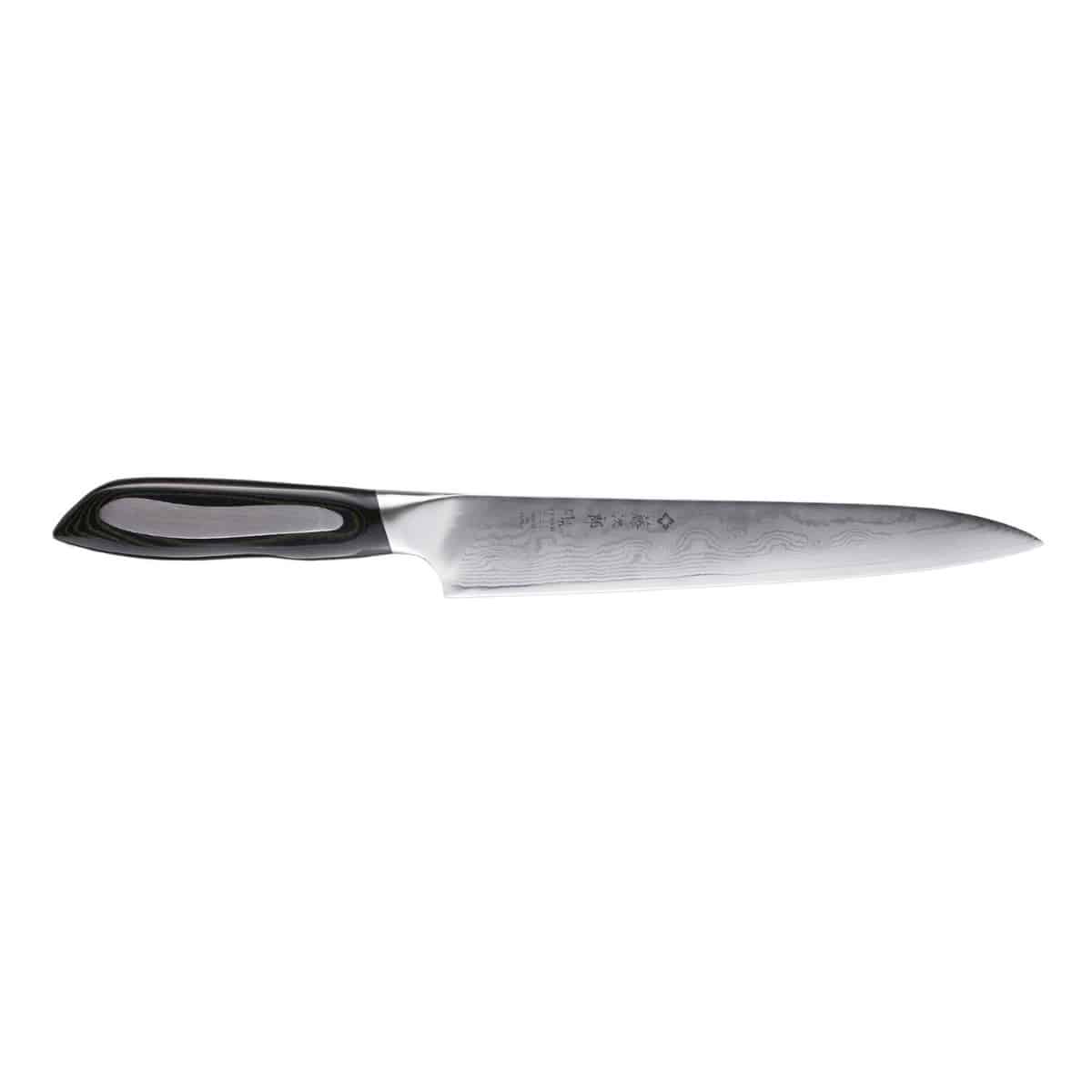 Tojiro Damascus Carving Knife 21 cm Micarta Handle Flash FF-CA210