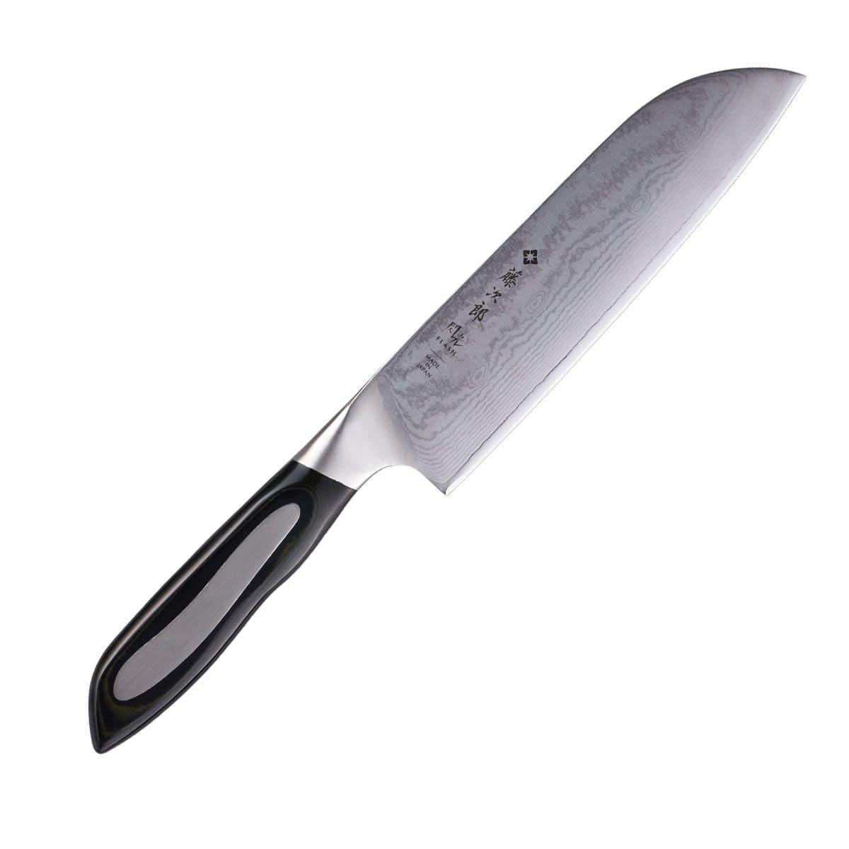 Tojiro Damascus Santoku Knife 18 cm Micarta Handle Flash FF-SA180