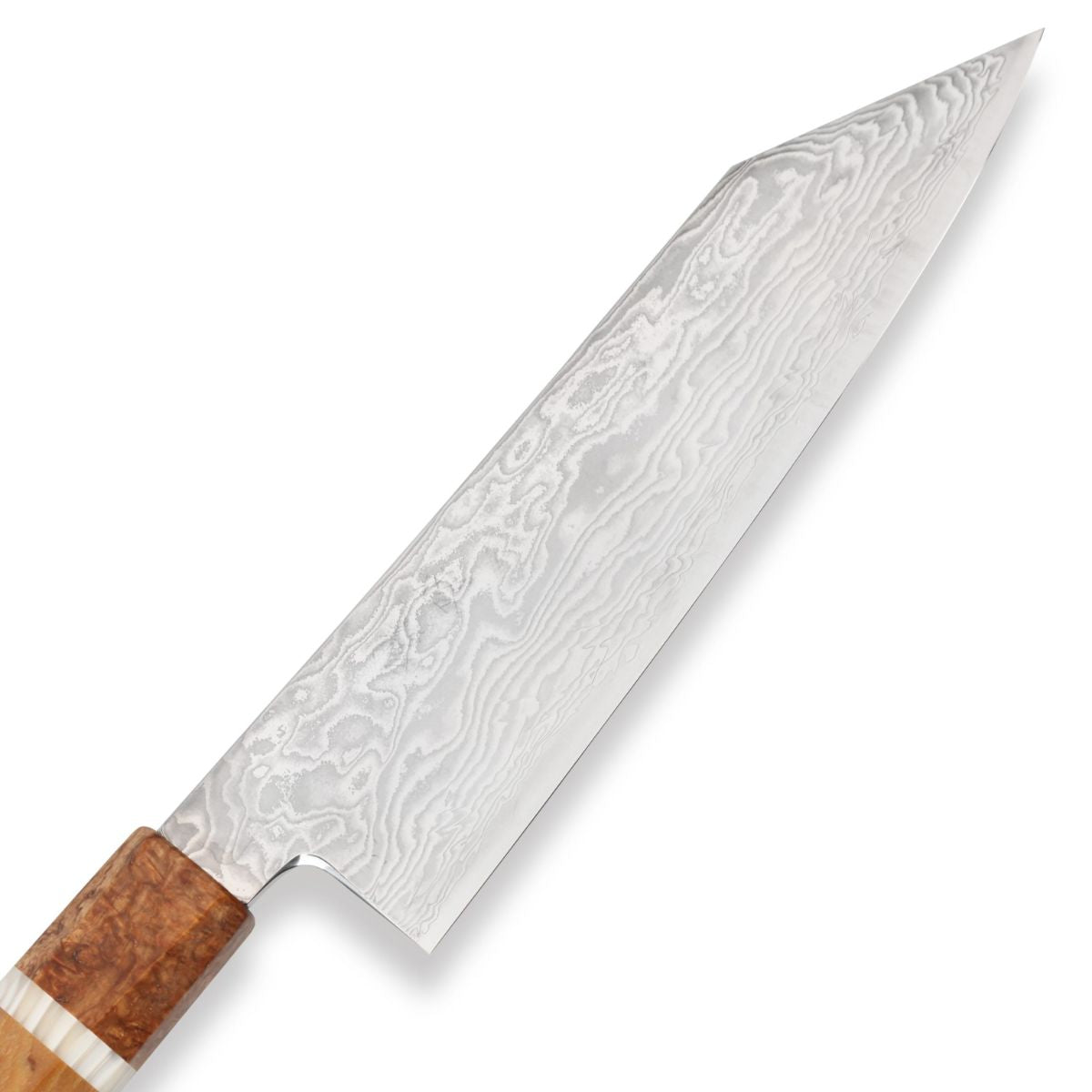Ryusen Damascus Santoku Knife 17.5 cm Birch Handle Fukaku Ryu KAI FK-403