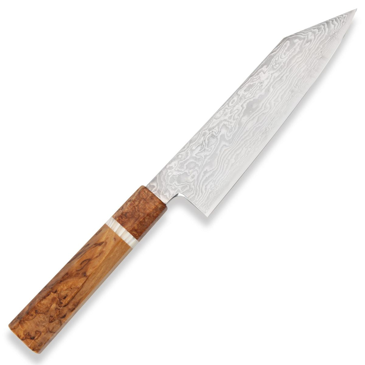 Ryusen Damascus Santoku Knife 17.5 cm Birch Handle Fukaku Ryu KAI FK-403