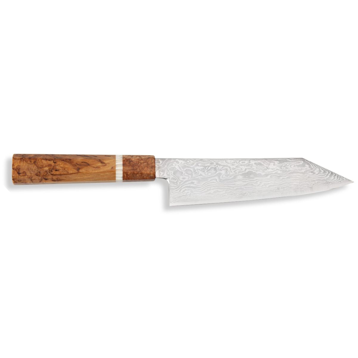 Ryusen Damascus Santoku Knife 17.5 cm Birch Handle Fukaku Ryu KAI FK-403
