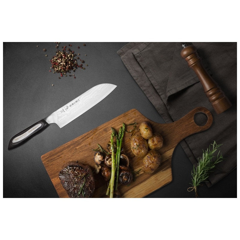 Tojiro Damascus Nakiri Knife 18 cm Micarta Handle Flash FF-VE180