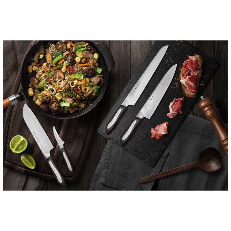 Tojiro Damascus Chef's Knife 21 cm Micarta Handle Flash FF-CH210