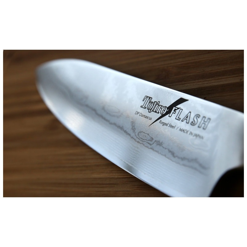 Tojiro Damascus Santoku Knife 18 cm Micarta Handle Flash FF-SA180