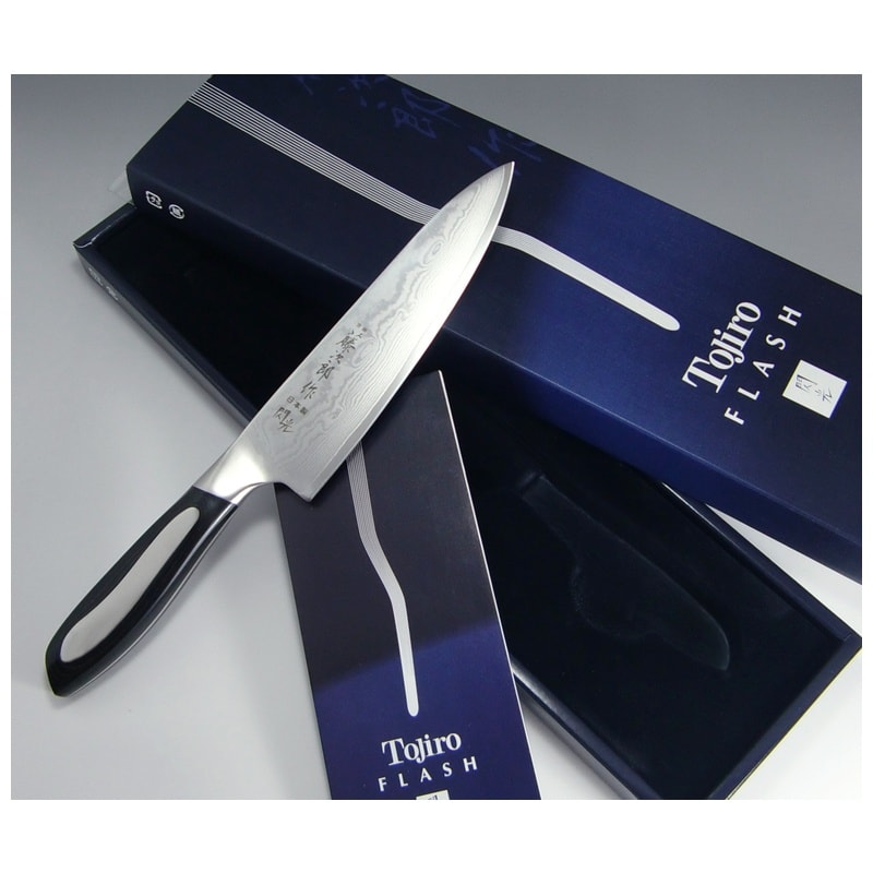 Tojiro Damascus Utility Knife 13 cm Micarta Handle Flash FF-PA130
