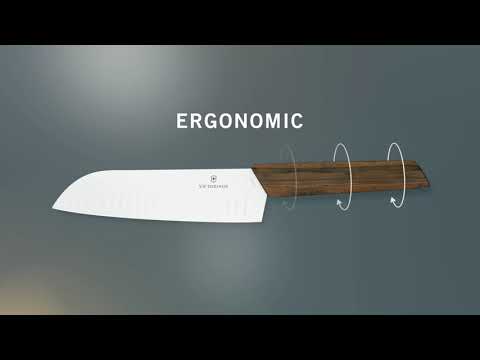 Victorinox Hollow Edge Santoku Knife 17 cm Gift Box Swiss Modern