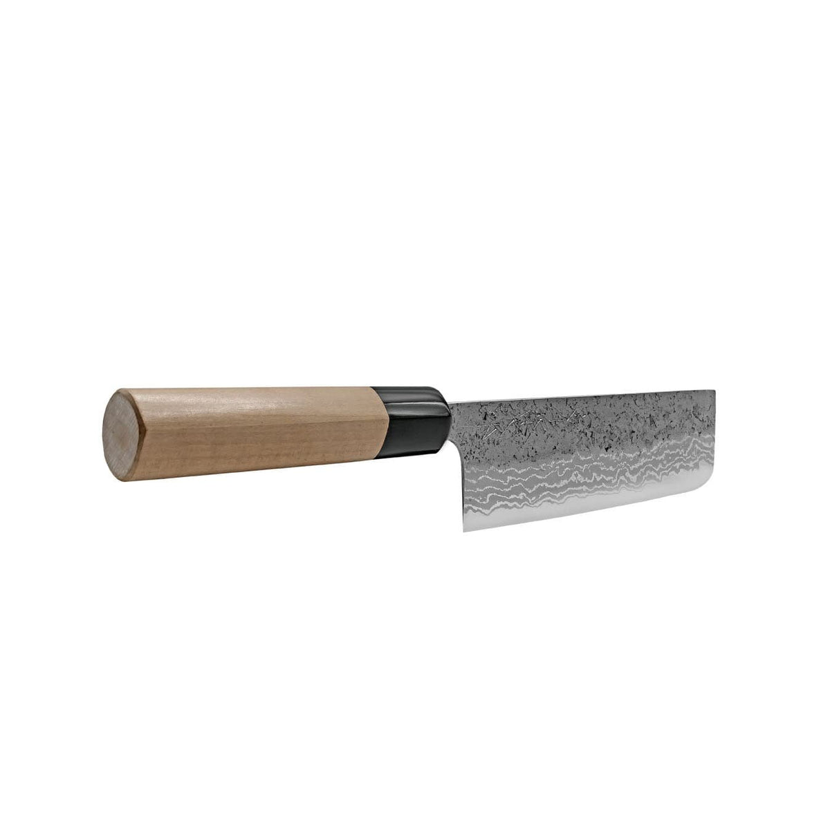 Tojiro Rough Aogami Damascus Handmade Nakiri Knife 16.5 cm Magnolia Handle