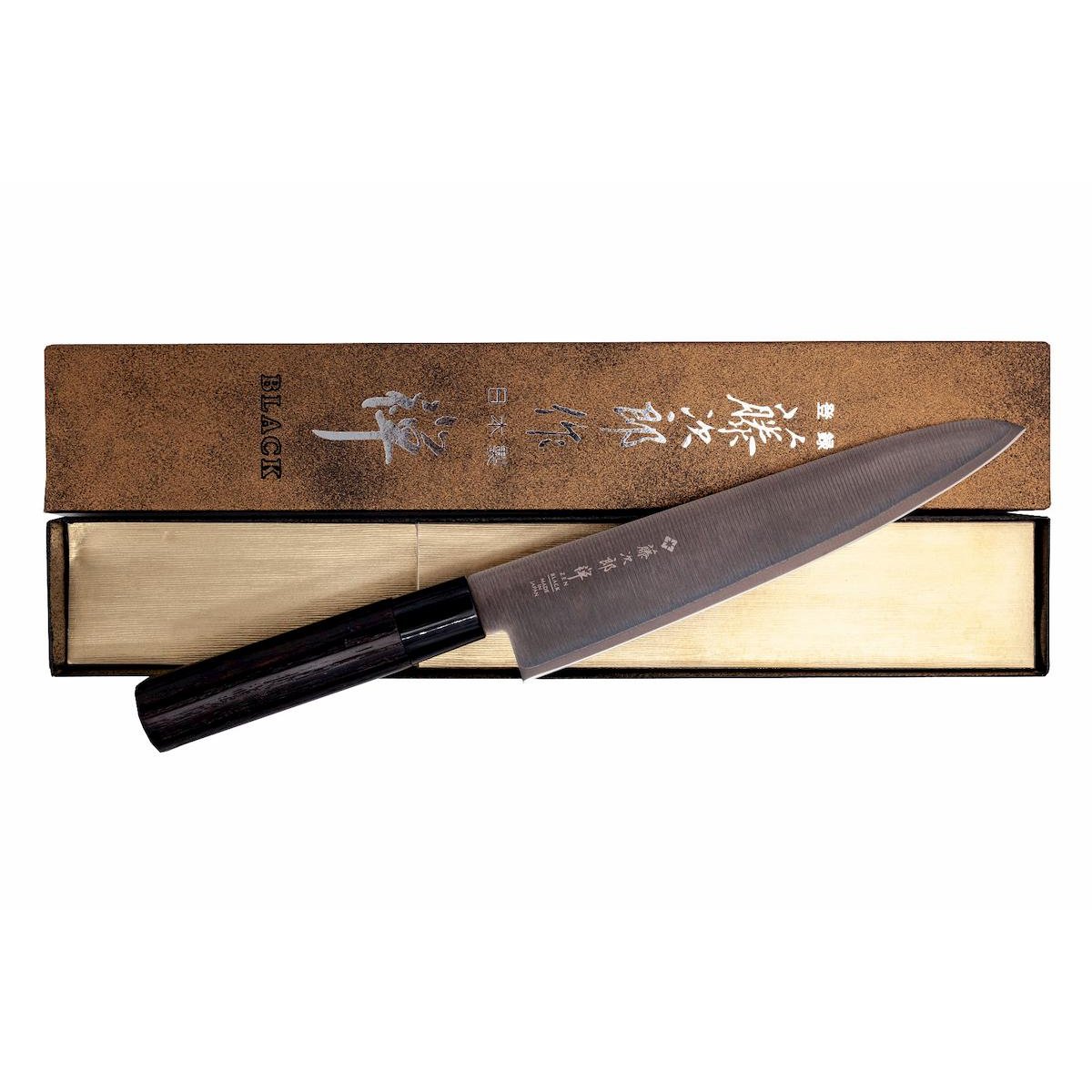 Tojiro Chef's Knife 21 cm Chestnut Handle Black Zen FD-1564