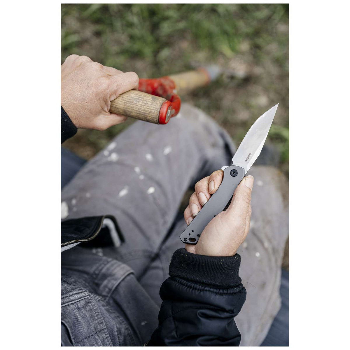 Kershaw Align Satin Finish Pocket Knife 8 cm Grey Handle 102 gr 1405X
