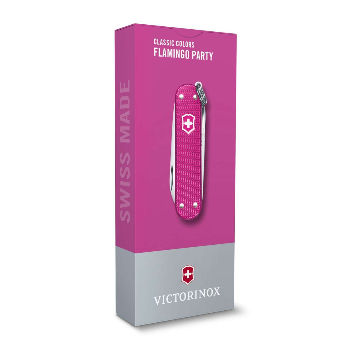 Victorinox Classic SD Alox Swiss Army Knife 58 mm 5 Functions Aluminium Scales Pink Flamingo Party