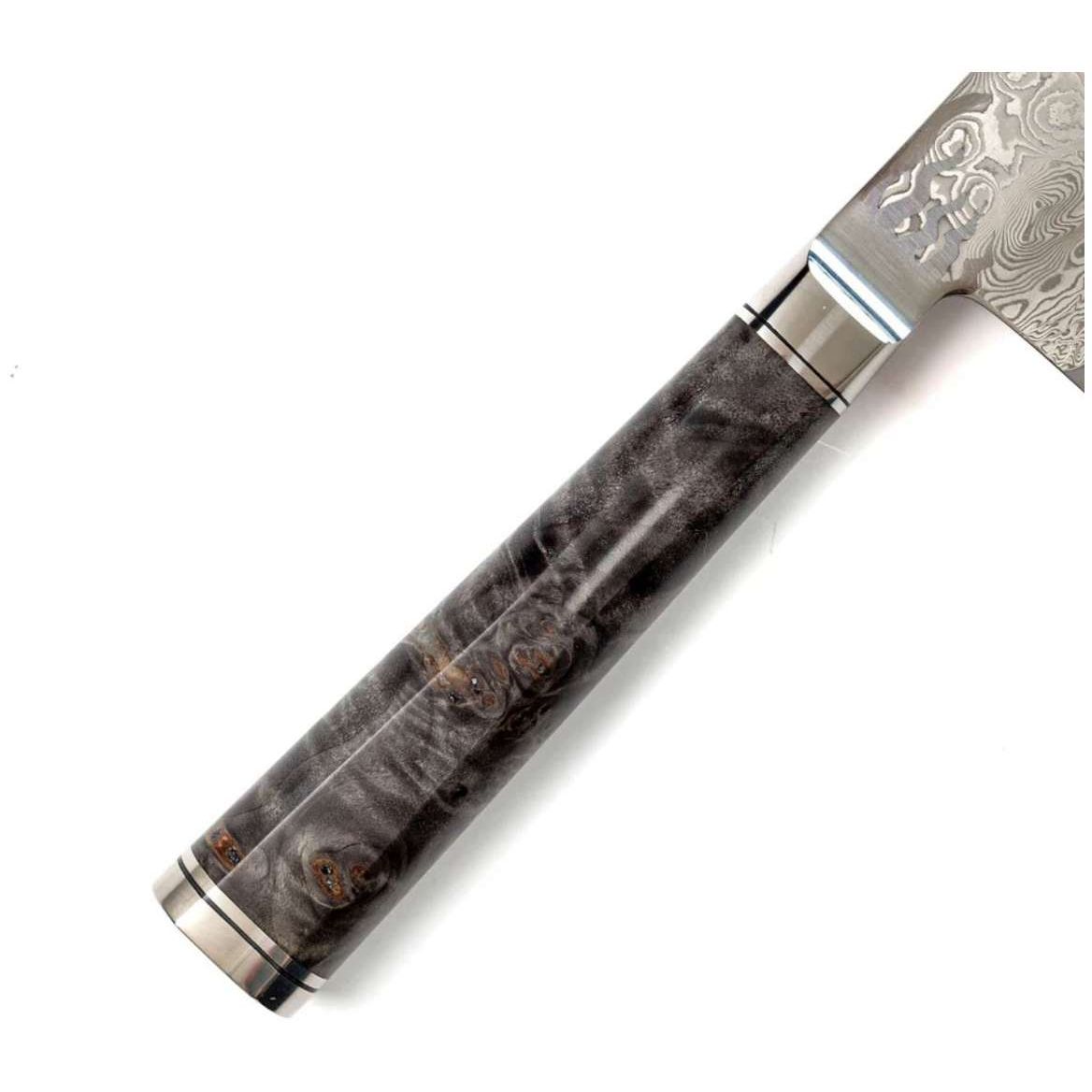 Ryusen Damascus Utility Knife 13.5 cm Poplar Handle Oukokuryu MT OK-205