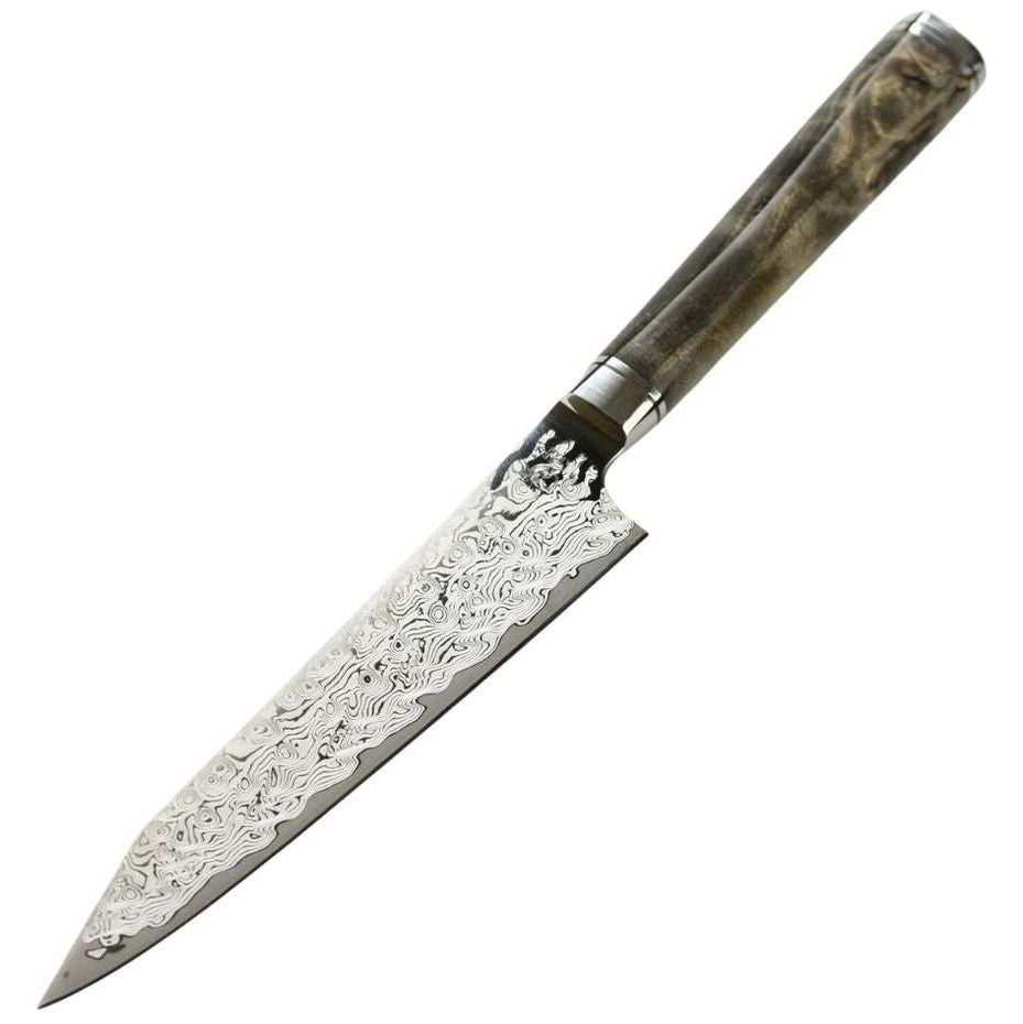 Ryusen Damascus Chef's Knife 21 cm Poplar Handle Oukokuryu MT OK-202