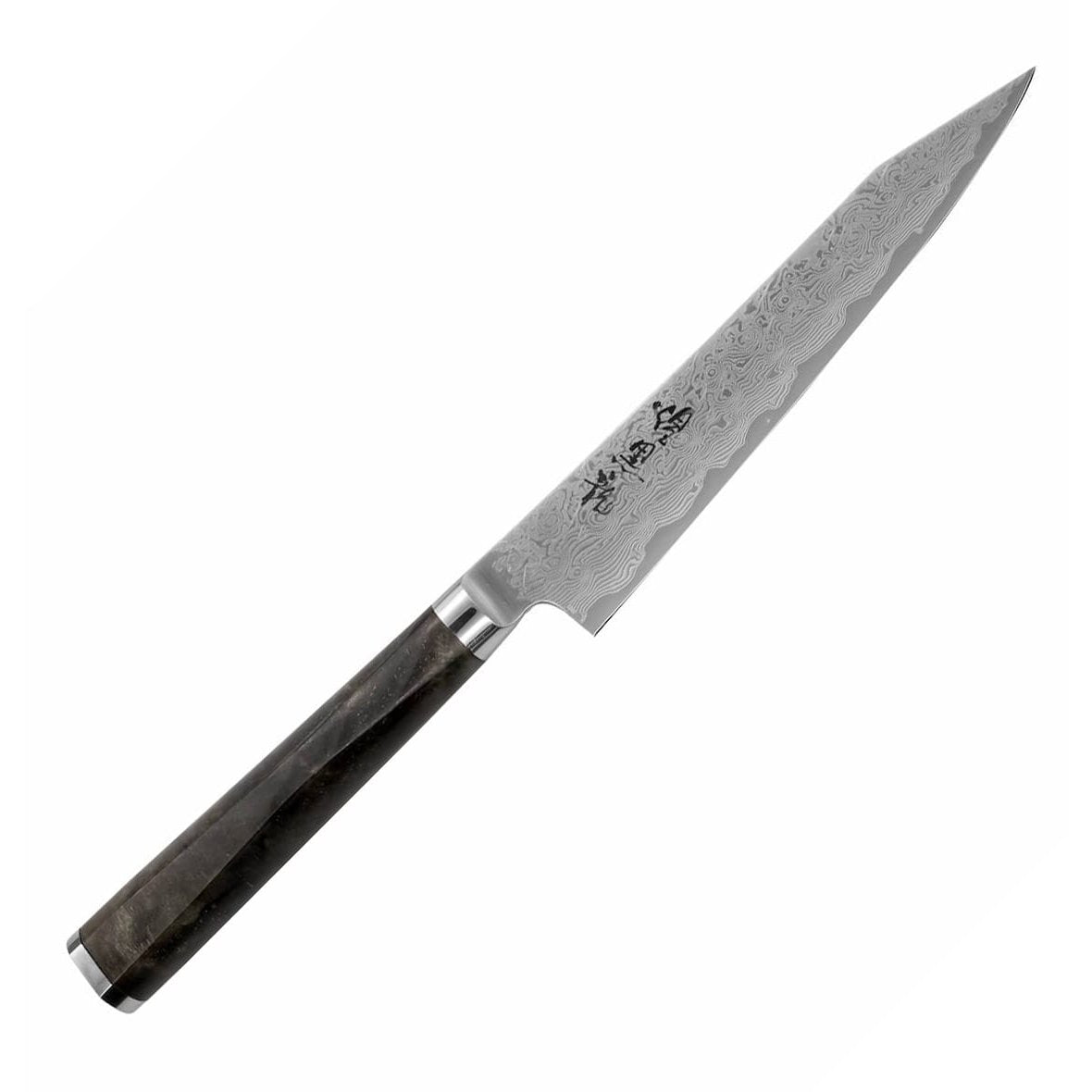 Ryusen Damascus Utility Knife 13.5 cm Poplar Handle Oukoku Ryu OK-105