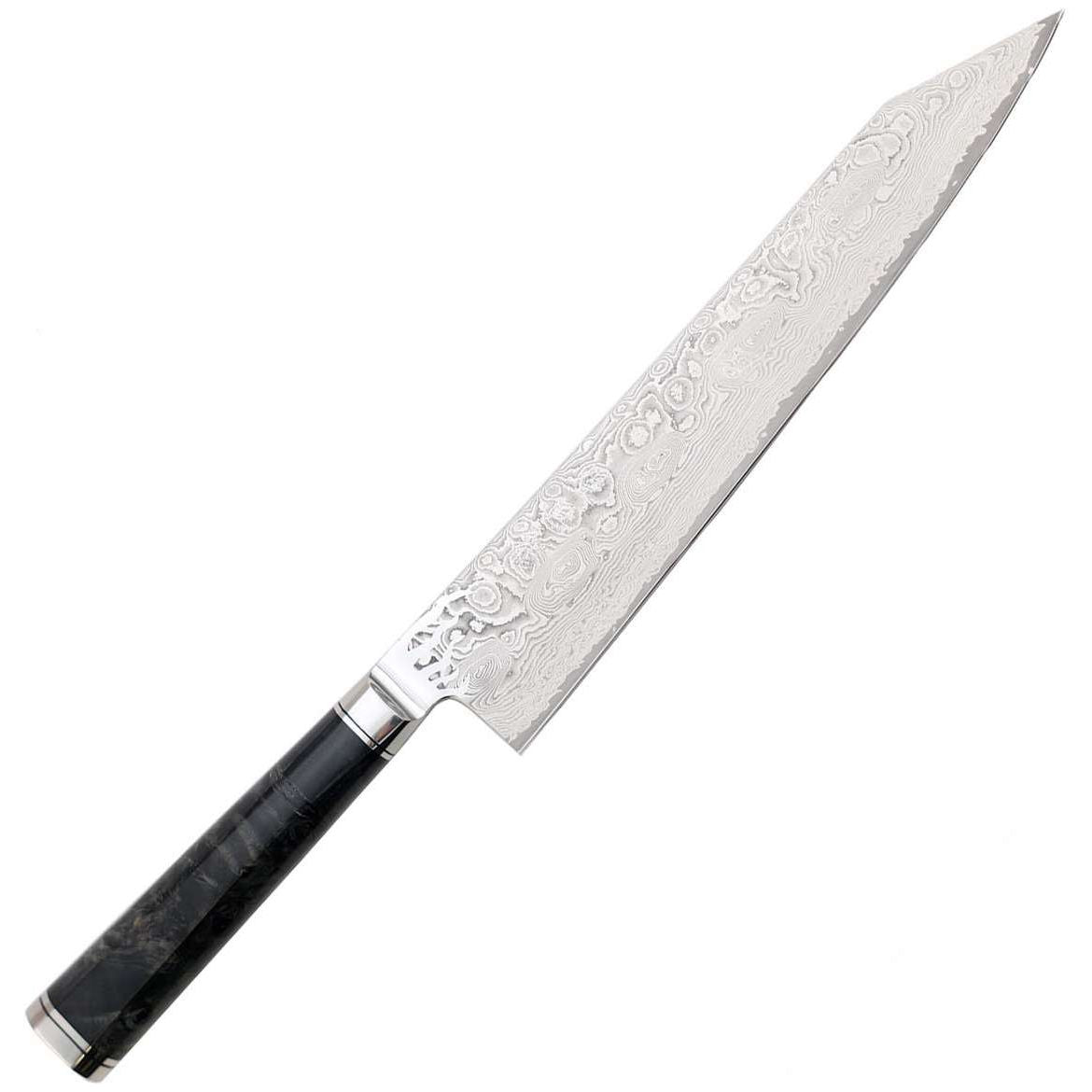 Ryusen Damascus Chef's Knife 24 cm Poplar Handle Oukokuryu MT OK-201