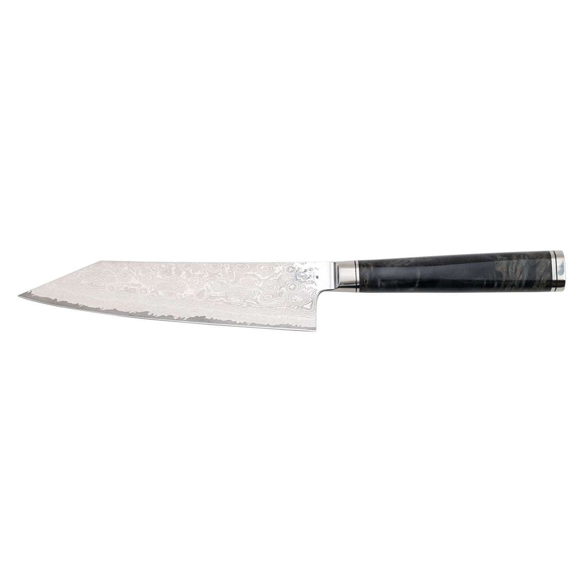 Ryusen Damascus Santoku Knife 17.5 cm Poplar Handle Oukokuryu MT OK-203