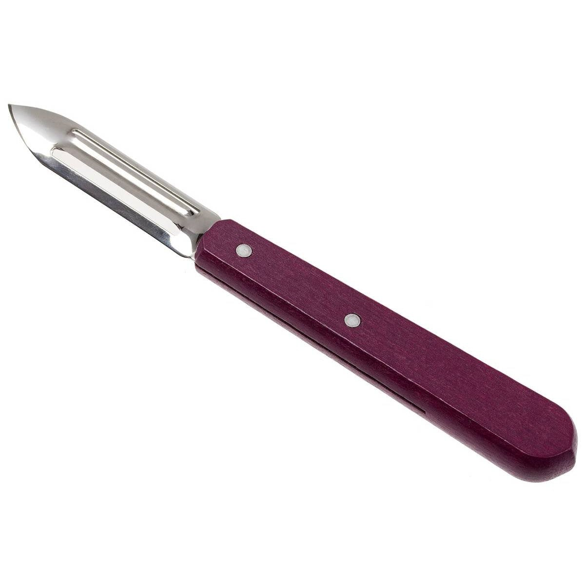 Opinel Stainless Steel Peeler 6 cm With Purple Wooden Handle No 115 Les Essentiels 001929