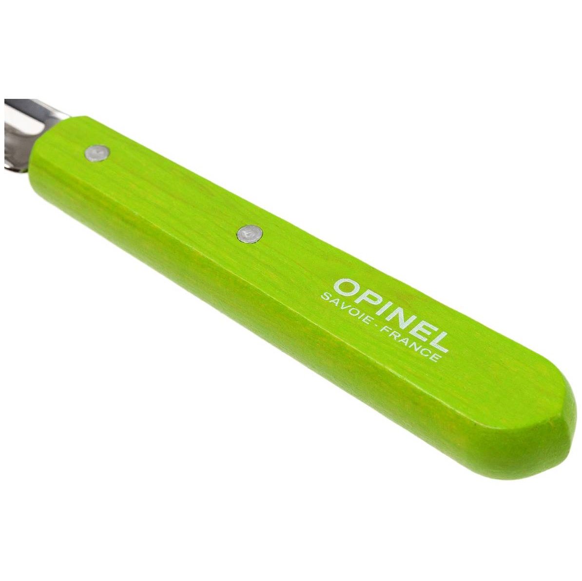 Opinel Stainless Steel Peeler 6 cm With Green Wooden Handle No 115 Les Essentiels 001930