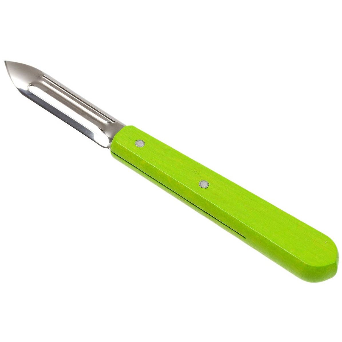 Opinel Stainless Steel Peeler 6 cm With Green Wooden Handle No 115 Les Essentiels 001930