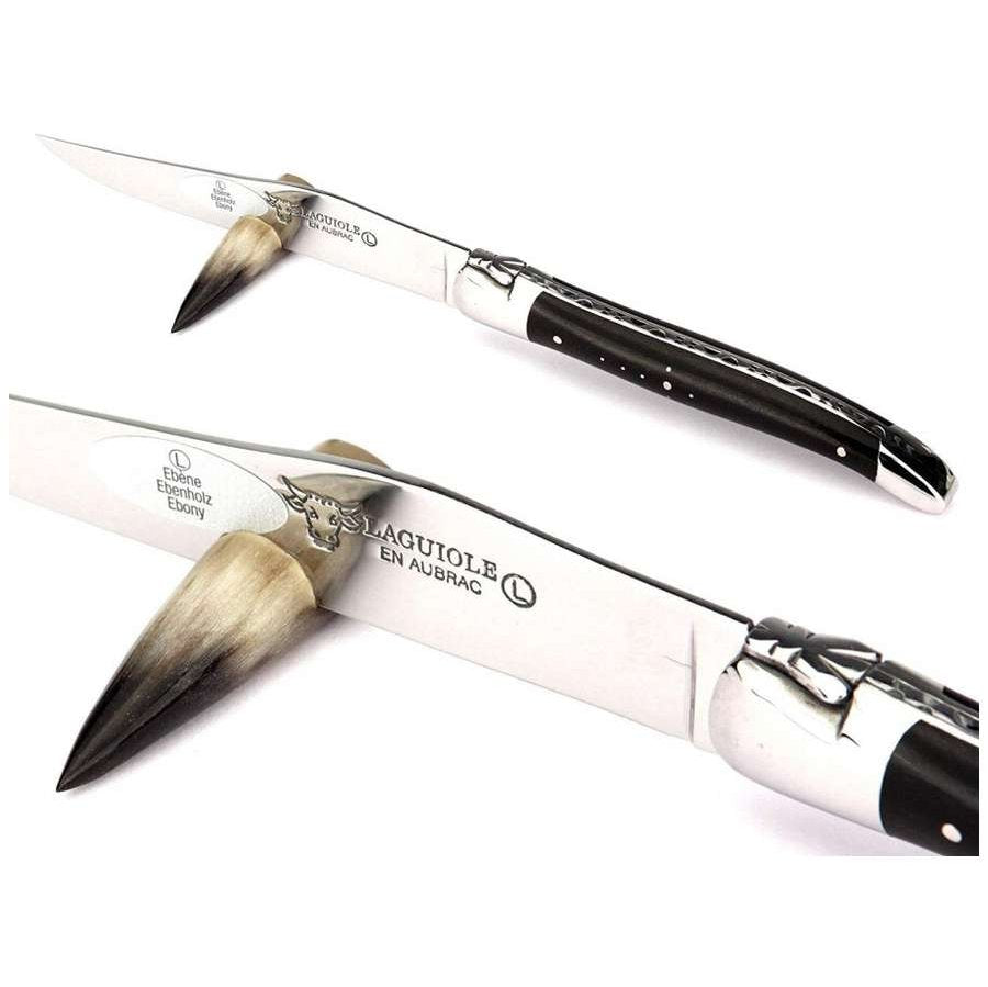 Laguiole en aubrac Knife Rests Solid Cow Horn tip 6 pcs Set Laguiole en Aubrac PORTE6PC