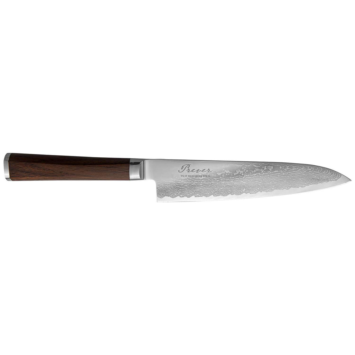 Ryusen Damascus Chef's Knife 18 cm Walnut Handle Prever PV-111