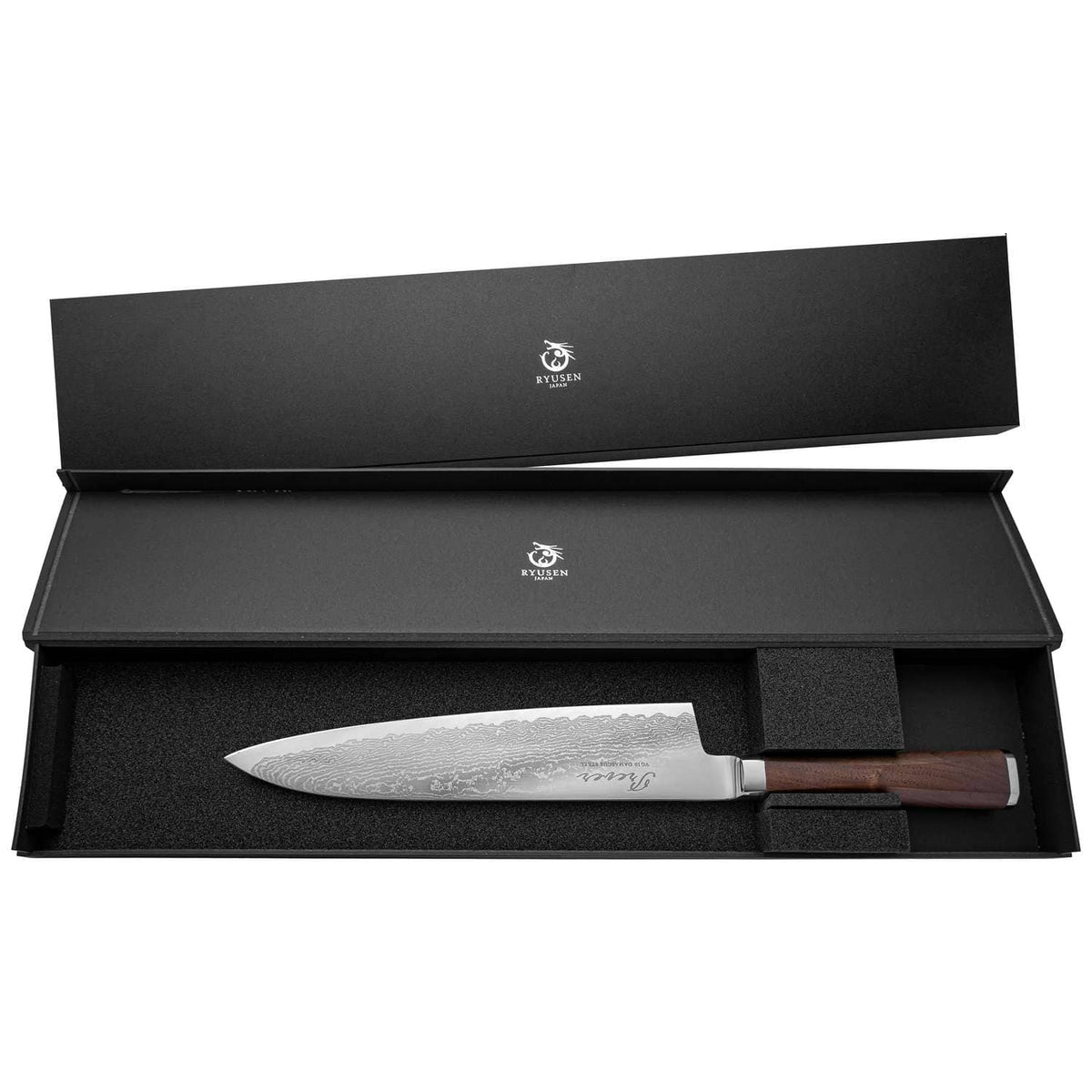 Ryusen Damascus Chef's Knife 18 cm Walnut Handle Prever PV-111