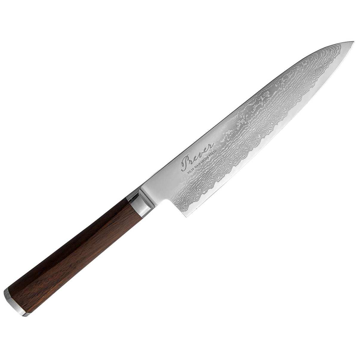Ryusen Damascus Chef's Knife 18 cm Walnut Handle Prever PV-111