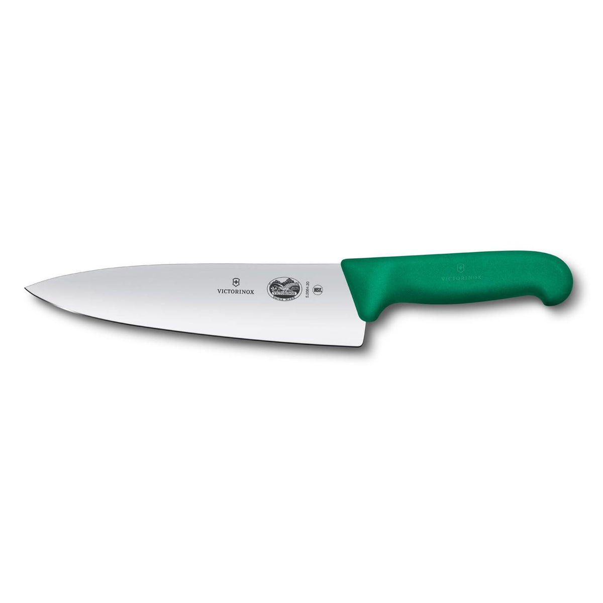 Victorinox Chef's Knife Extra Wide Blade 20 cm Green Handle Fibrox 5.2064.20B