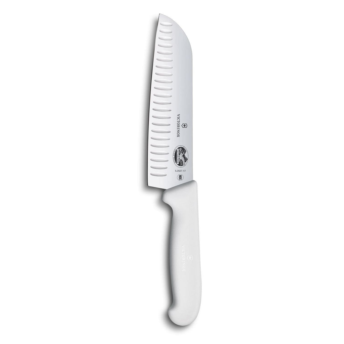 Victorinox Hollow Edge Santoku Knife 17 cm White Handle Fibrox 5.2527.17B