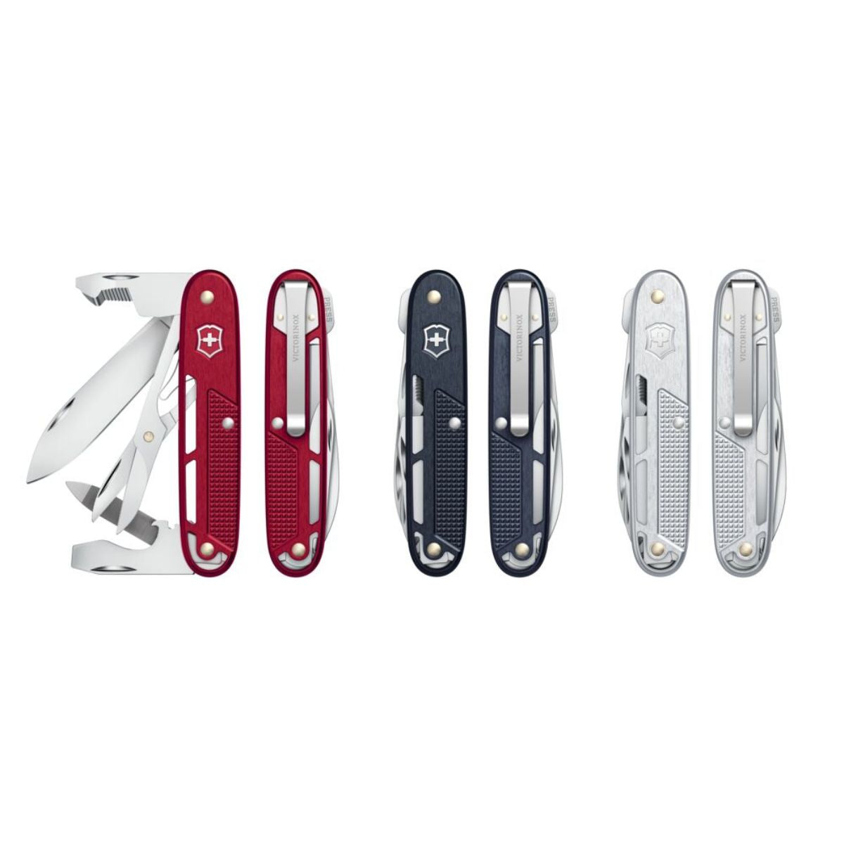 Victorinox Synergy X Alox Swiss Army Kinfe 93 mm 10 Functions Aluminium Scales Silver 0.8226.26