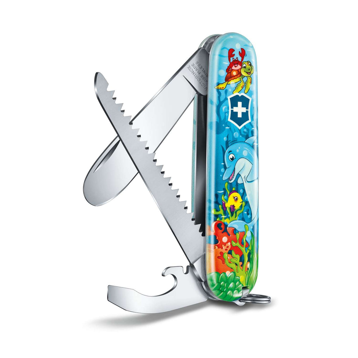 Victorinox My First Victorinox Animal-Edition Swiss Army Knife 84 mm 9 Functions Dolphin 0.2373.E1