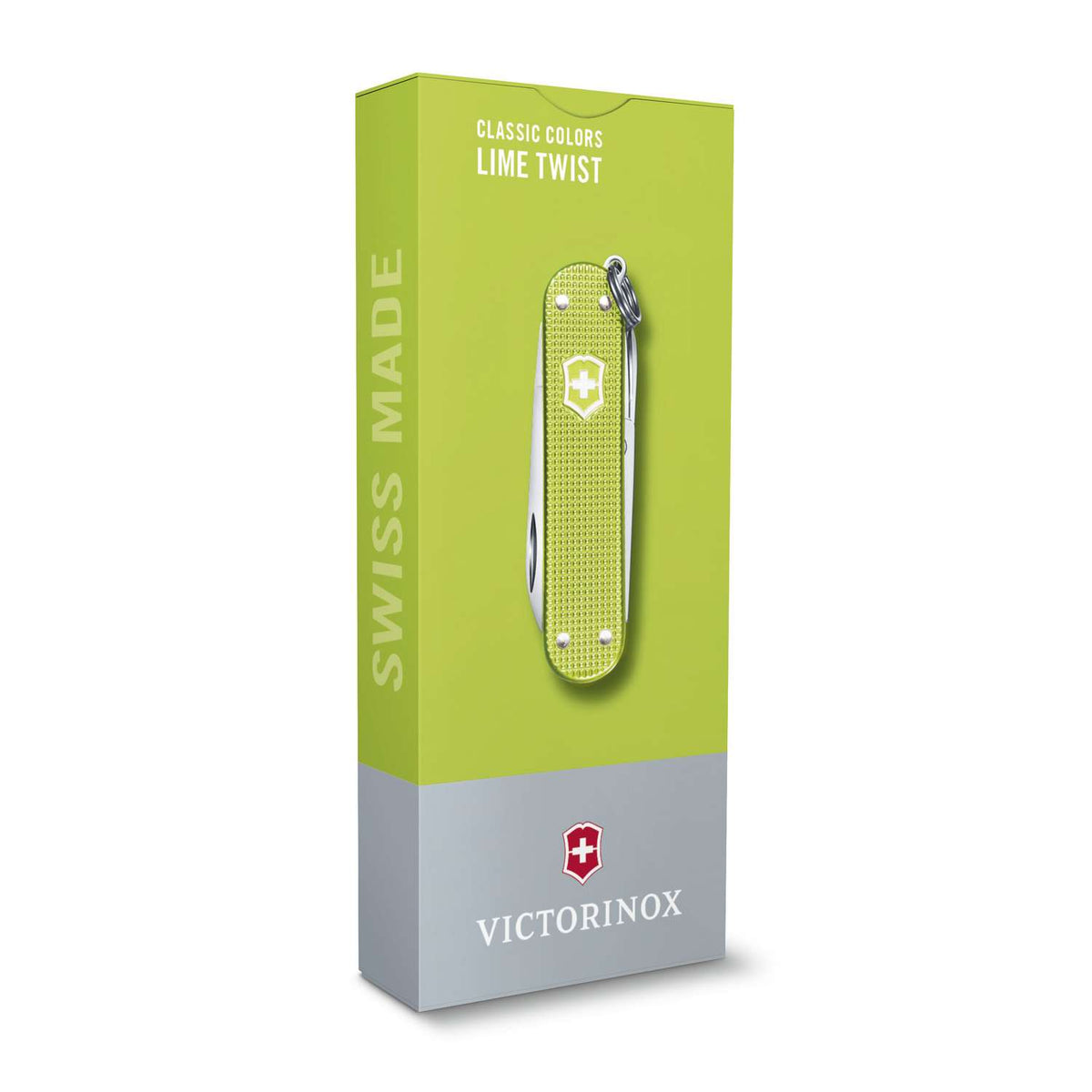 Victorinox Classic SD Alox Swiss Army Knife 58 mm 5 Functions Aluminium Scales Green Lime Twist