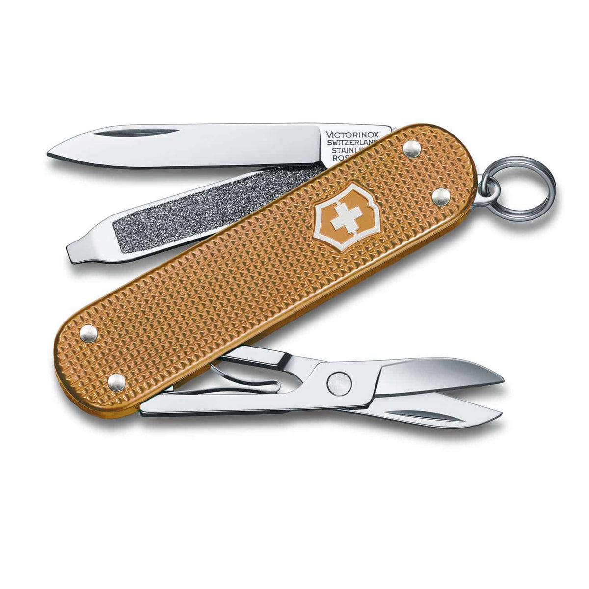 Victorinox Classic SD Alox Swiss Army Knife 58 mm 5 Functions Aluminium Scales Beige Wet Sand