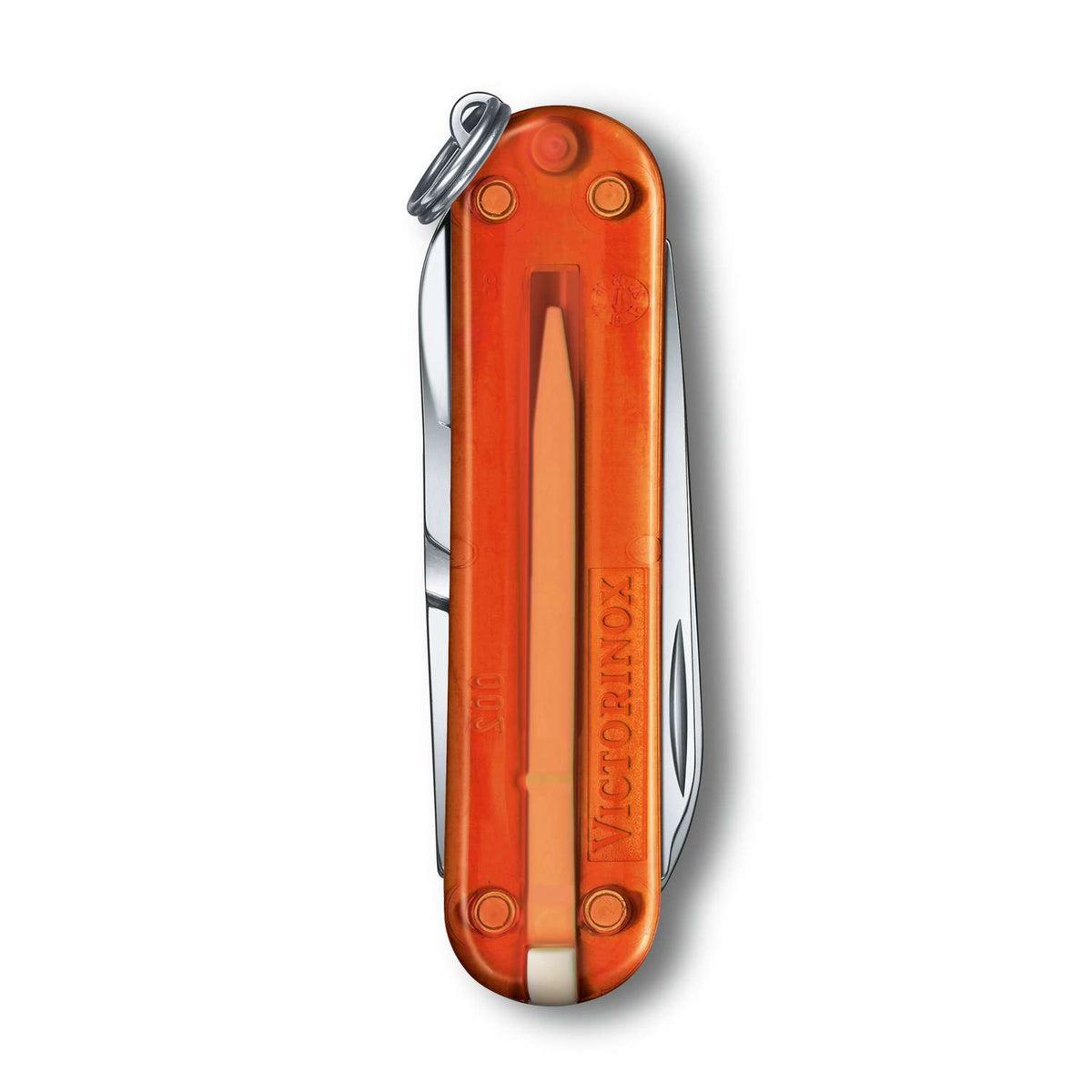 Victorinox Classic SD Swiss Army Knife 58 mm 7 Functions Orange Transparent Fire Opal