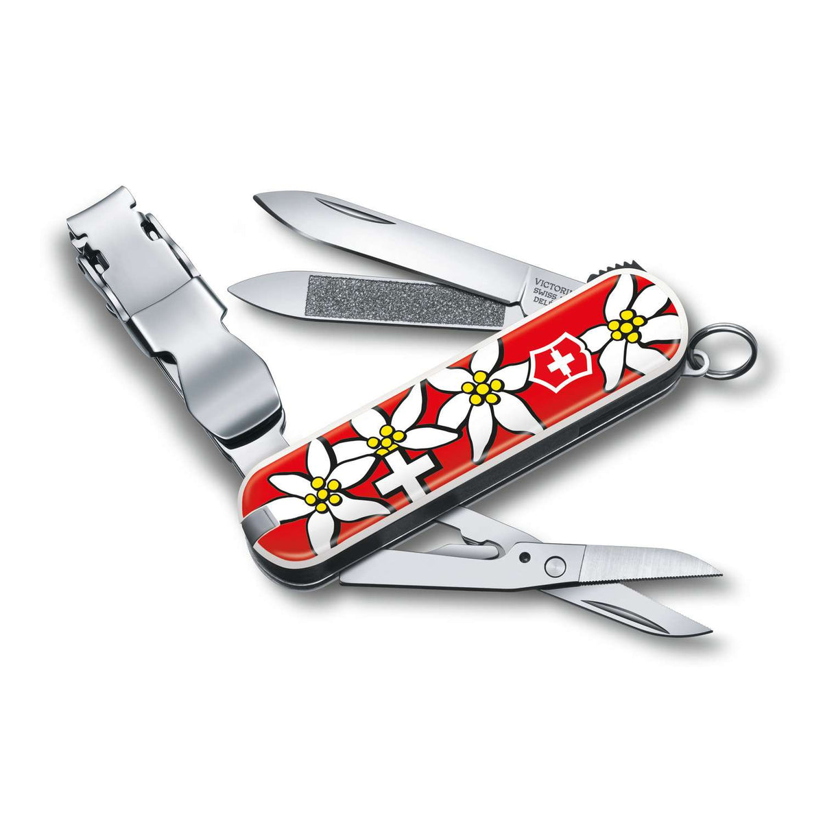 Victorinox Nail Clip 580 Swiss Army Knife 65 mm 8 Functions Pattern Edelweiss 0.6463.840