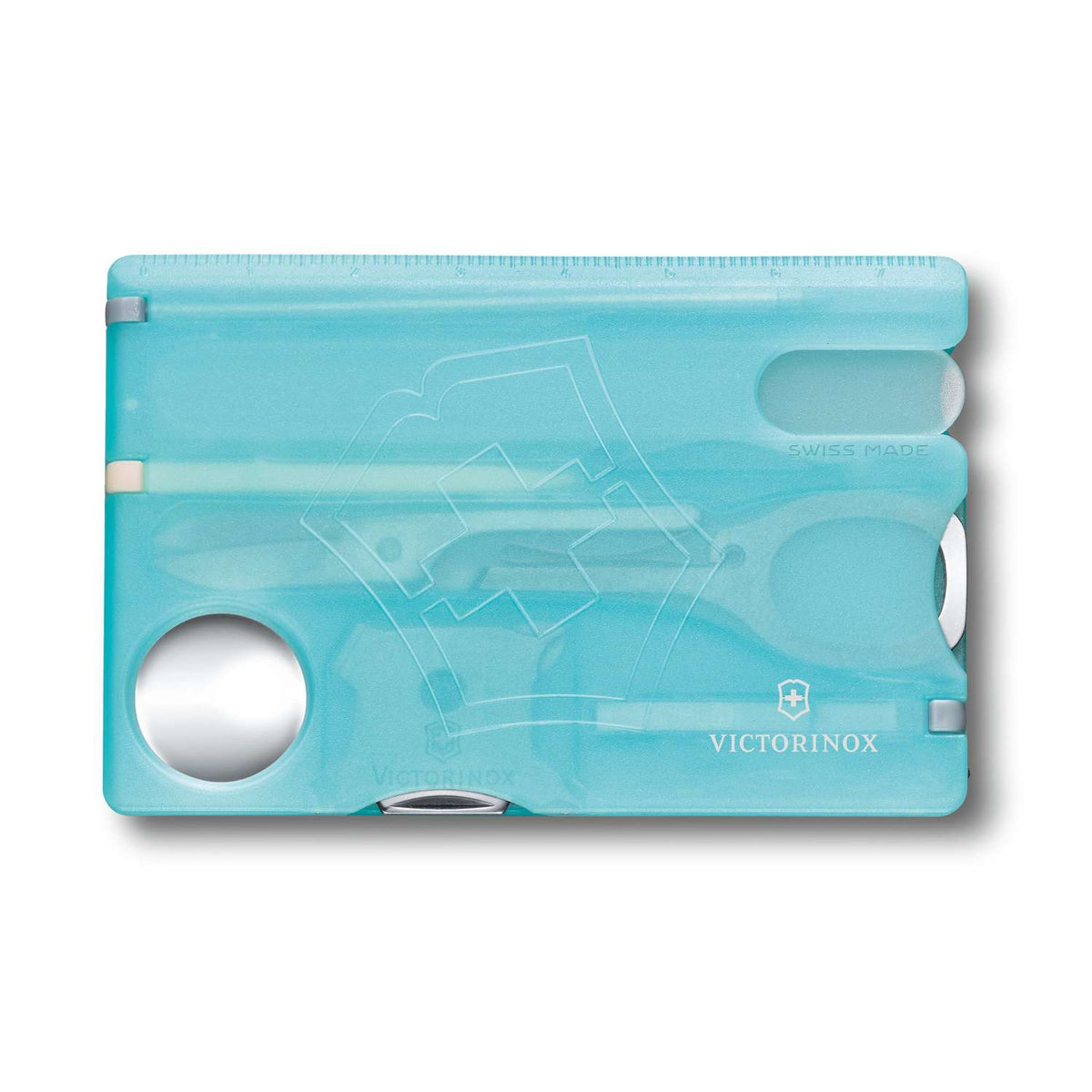 Victorinox Swiss Card Nailcare 13 Functions Ice Blue Transparent 0.7240.T21