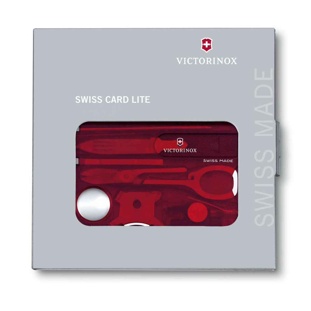 Victorinox Swiss Card Lite 13 Functions Red Transparent 0.7300.T
