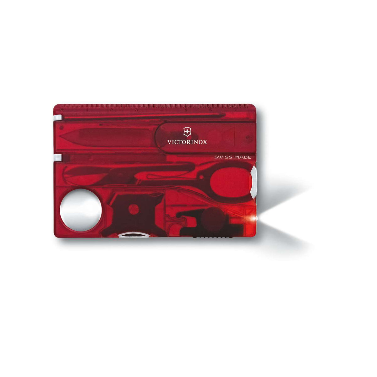 Victorinox Swiss Card Lite 13 Functions Red Transparent 0.7300.T